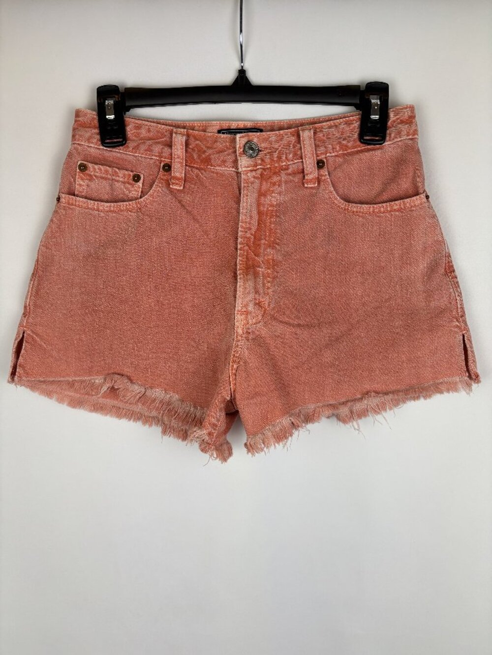 26 Abercrombie & Fitch Annie High Rise Shorts Pink Short 100% Cotton Raw Hem